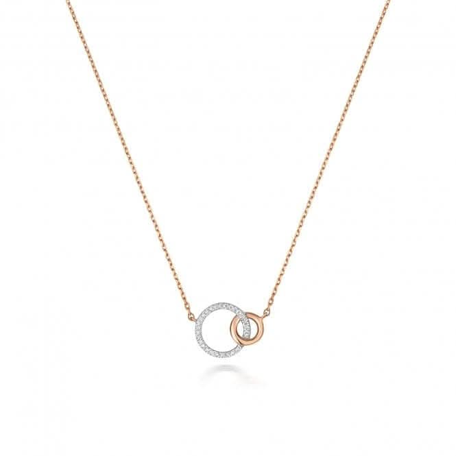 Diamond Jewellery 9ct Rose Gold Diamond Necklace with 0.04 Carat Pendant ND145R