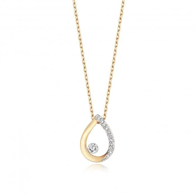 9ct Gold Diamond Pear Necklace ND125Diamond JewelleryND125
