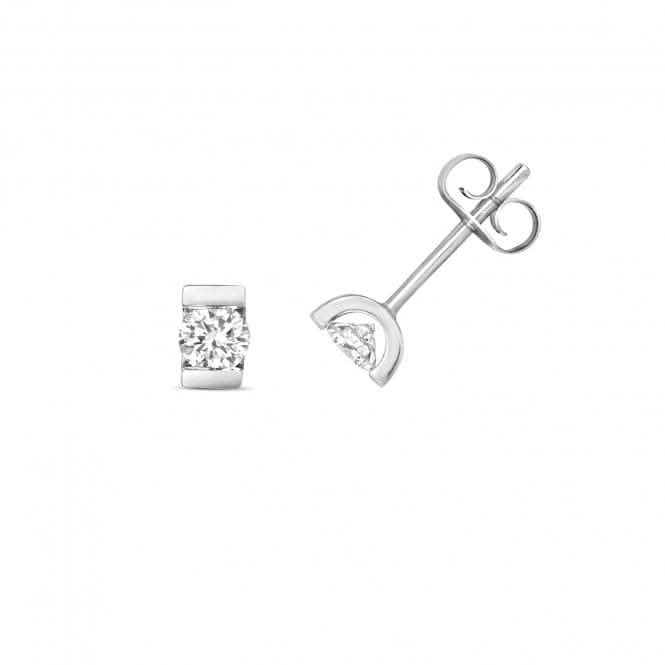 9ct Gold Diamond Single Stone Earrings ED181WDiamond JewelleryED181W