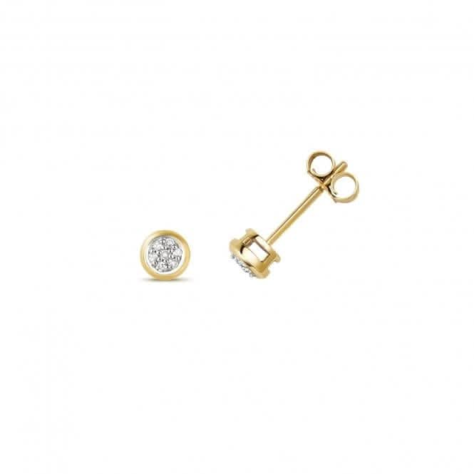 Diamond Jewellery 9ct Gold Diamond Stud Earrings DE152