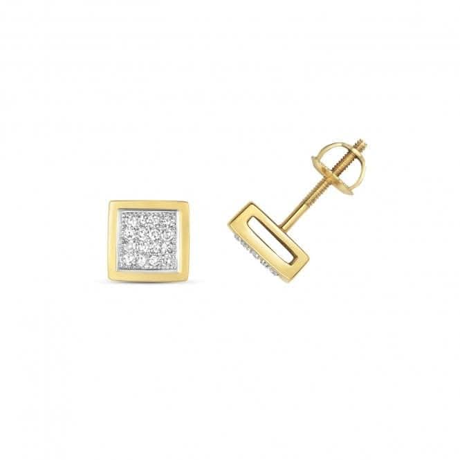 Diamond Jewellery 9k Gold Diamond Studs with 0.13ct ED123