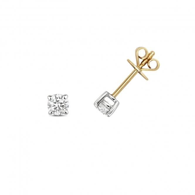 Diamond Jewellery 9K Yellow Gold Diamond Studs ED196