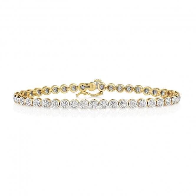 Diamond Jewellery 9ct Gold Diamond Tennis Bracelet BD022