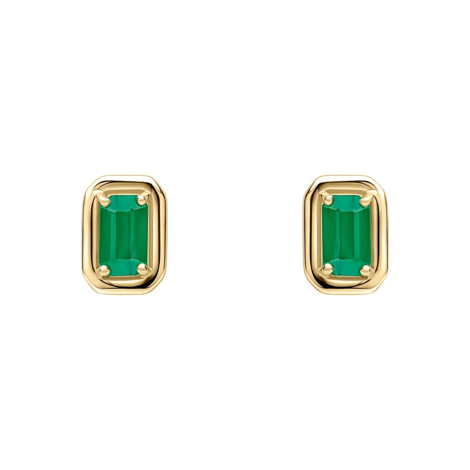 9ct Gold Emerald Earrings GE2480GElements GoldGE2480G