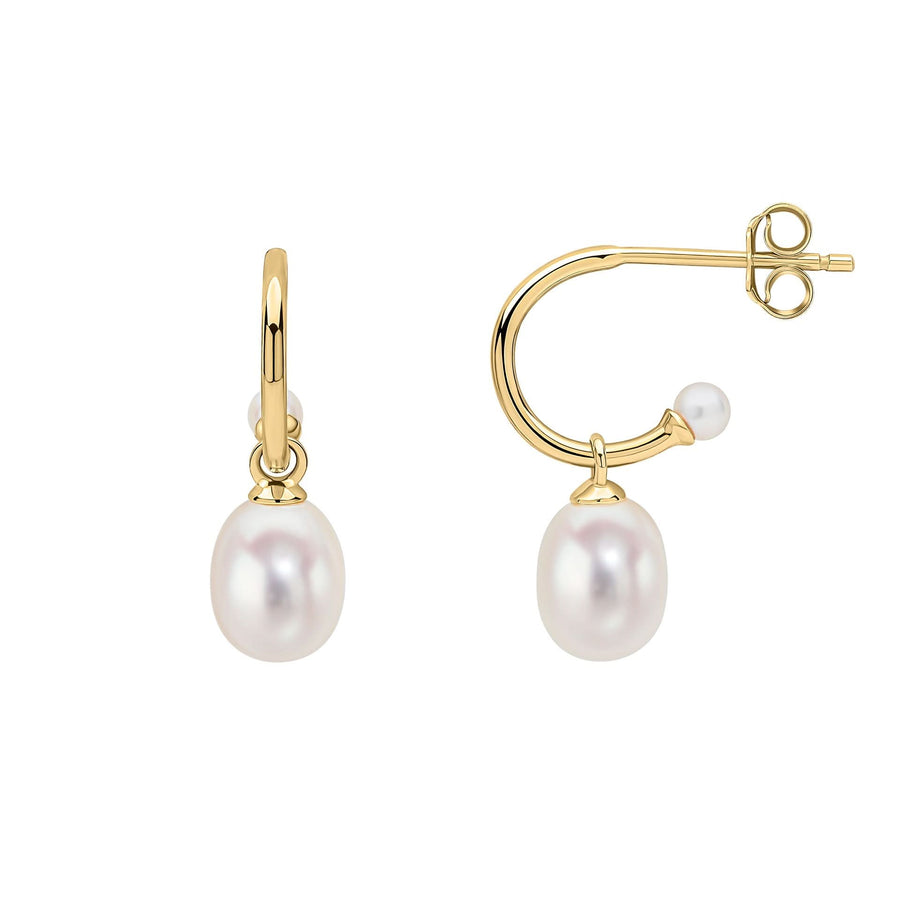 9ct Gold Freshwater Pearl Earrings GE2492W