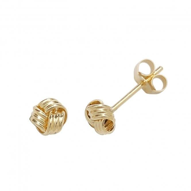 9ct  Yellow  Gold  Knot  Studs  Earrings  ES351