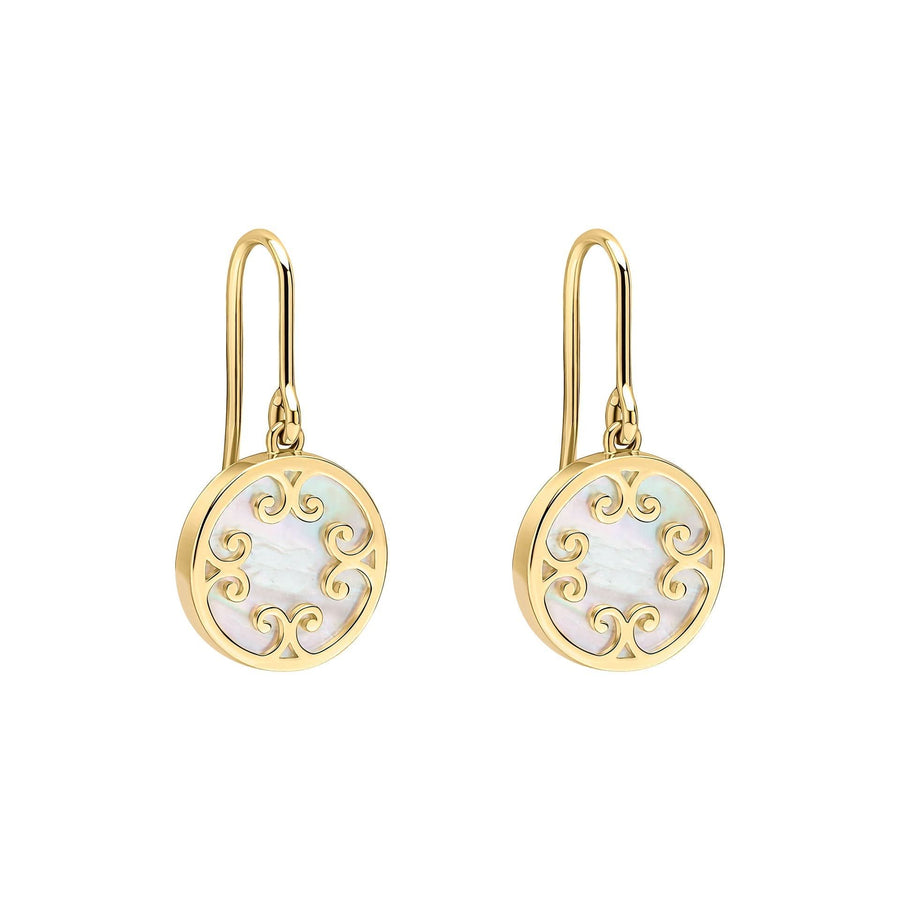 9ct Gold Mother of Pearl Earrings GE2488W