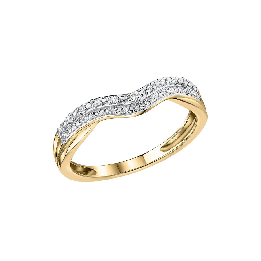 9ct Gold Rhodium Plated Diamond Ring GR629