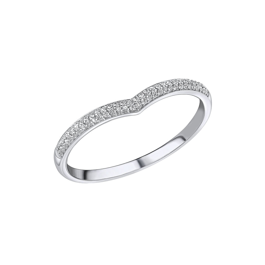 9ct Gold Rhodium Plated Diamond Ring GR630