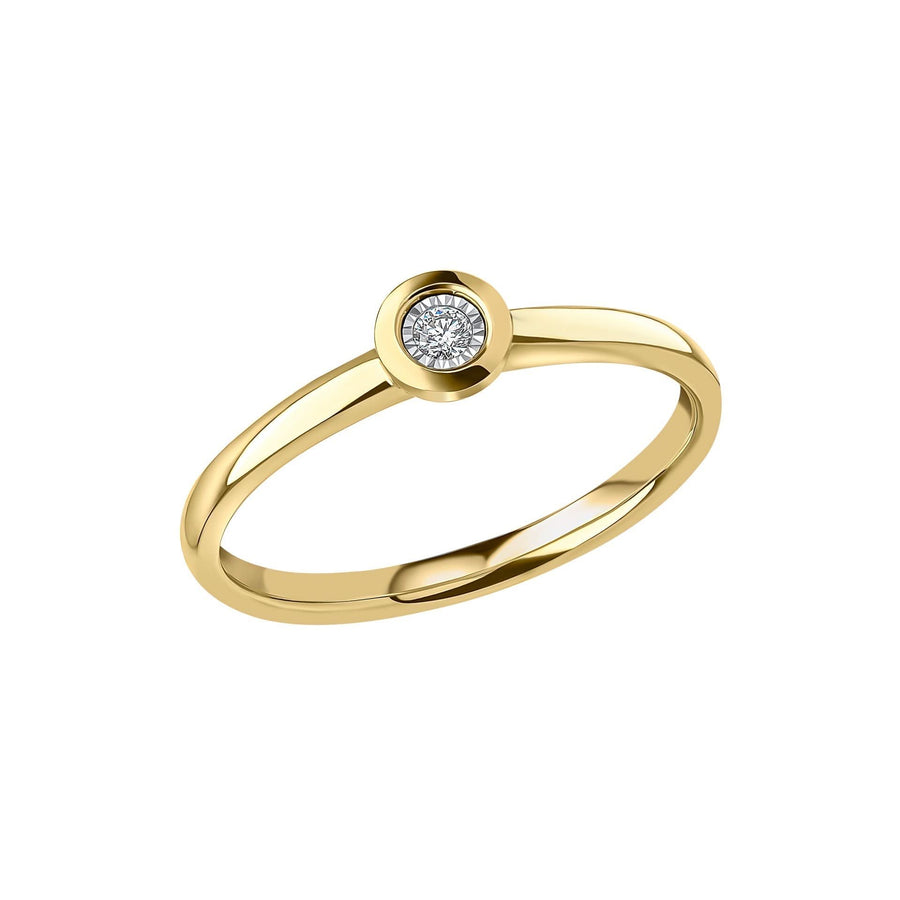 9ct Gold Rhodium Plated Diamond Ring GR633