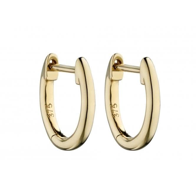 9ct Plain Gold Huggie 11mm Earrings GE2325