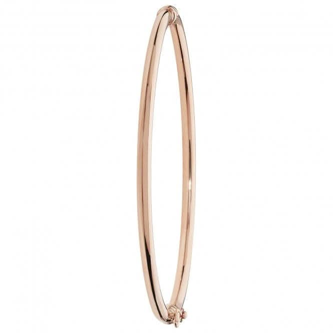 9ct Rose Gold Ladies Hinged Bangle BN375R