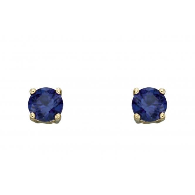 9ct September Created Sapphire 4mm Stud Earrings GE2334