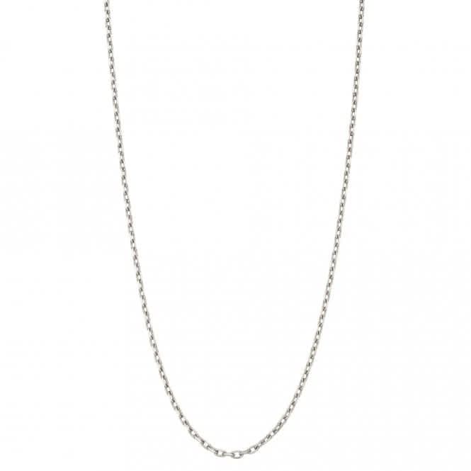 9ct White Gold 22-24" Diamond Cut Trace Chain GN362