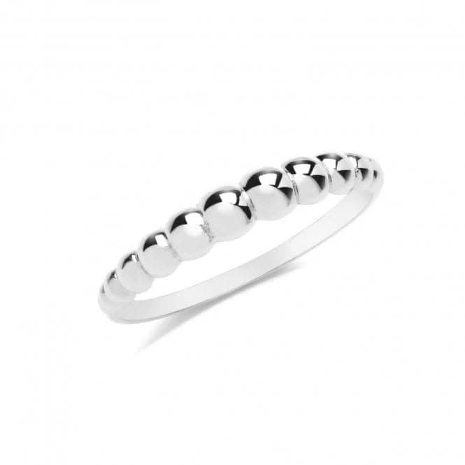 9ct White Gold Bobble Ring RN975W