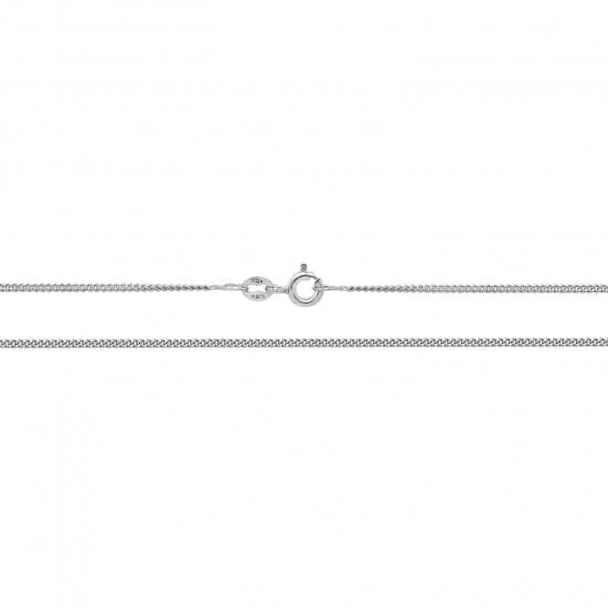 9ct White Gold Close Curb Chain CH161W
