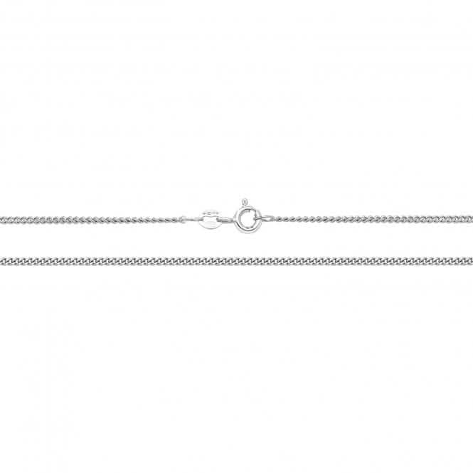 9ct White Gold Close Curb Chain CH162W
