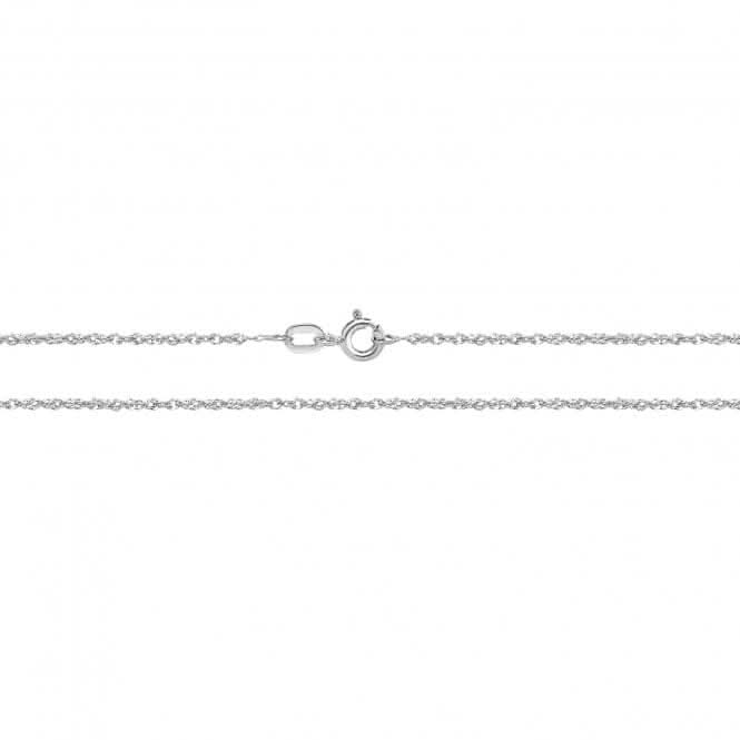 9ct White Gold Diamond-Cut Chain CH218W
