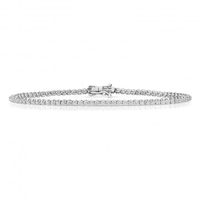 Diamond Jewellery 9ct White Gold Diamond Bracelet BD024W