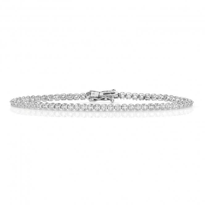 Diamond Jewellery 9ct White Gold Diamond Bracelet BD027W