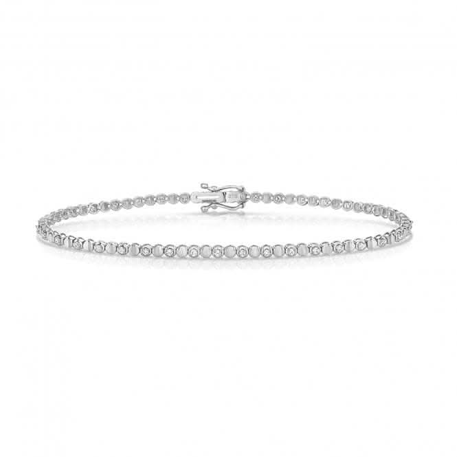 Diamond Jewellery 9ct White Gold Diamond Bracelet BD040W