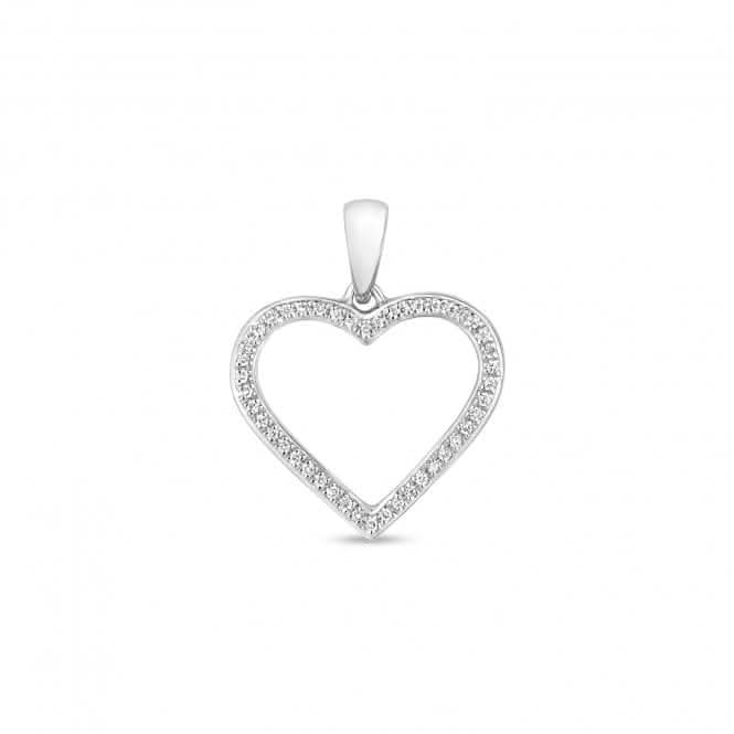 9ct White Gold Diamond Heart Pendant PD149WDiamond JewelleryPD149W