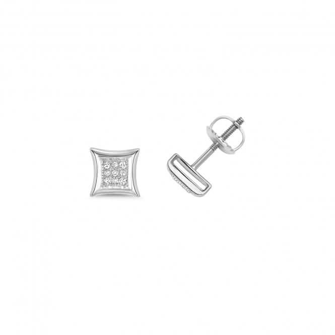 Diamond Jewellery 9ct White Gold Diamond Studs ED126W