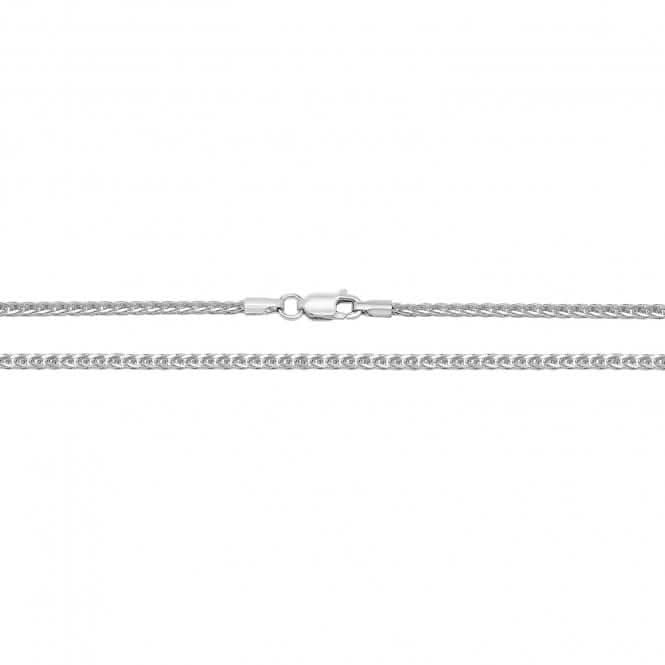 9ct White Gold Spiga Chain Necklace CH488W