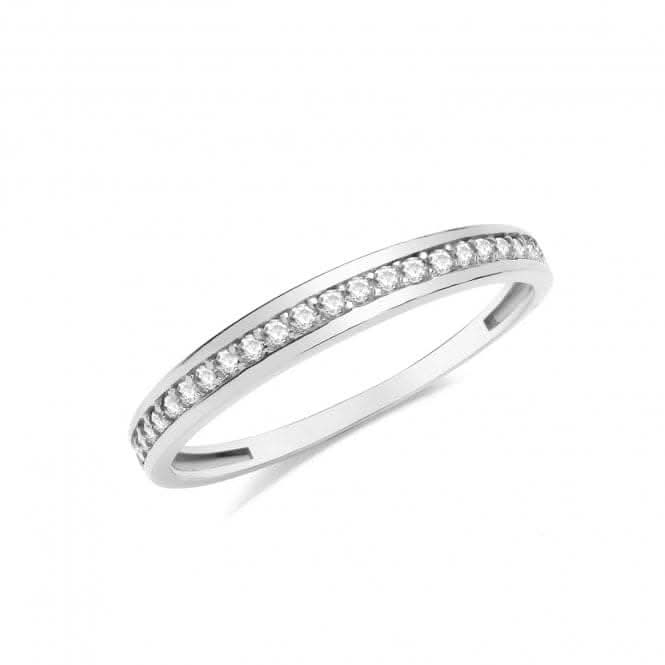 9ct White Gold Zirconia Half Eternity Ring RN964WAcotis Gold JewelleryRN964W/M
