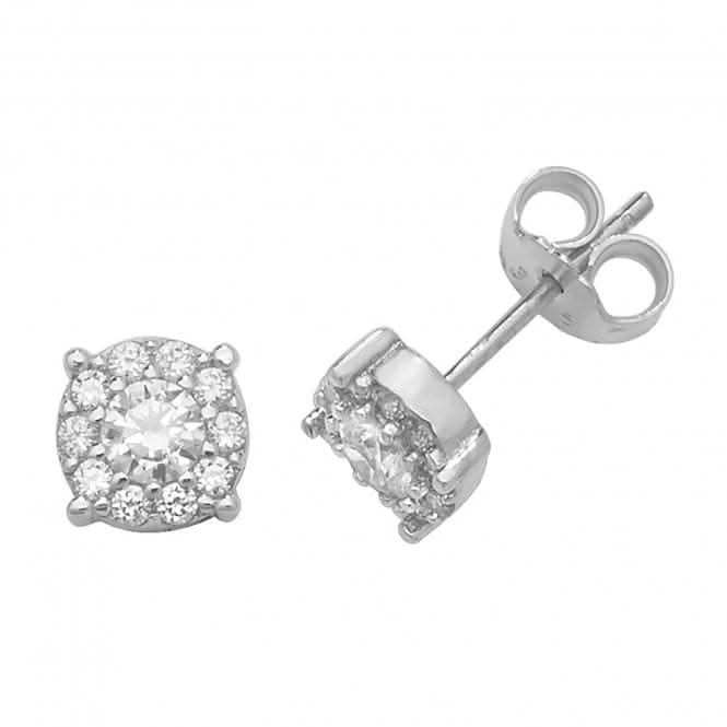 9ct White Gold Zirconia Stud Earrings ES473WAcotis Gold JewelleryES473W
