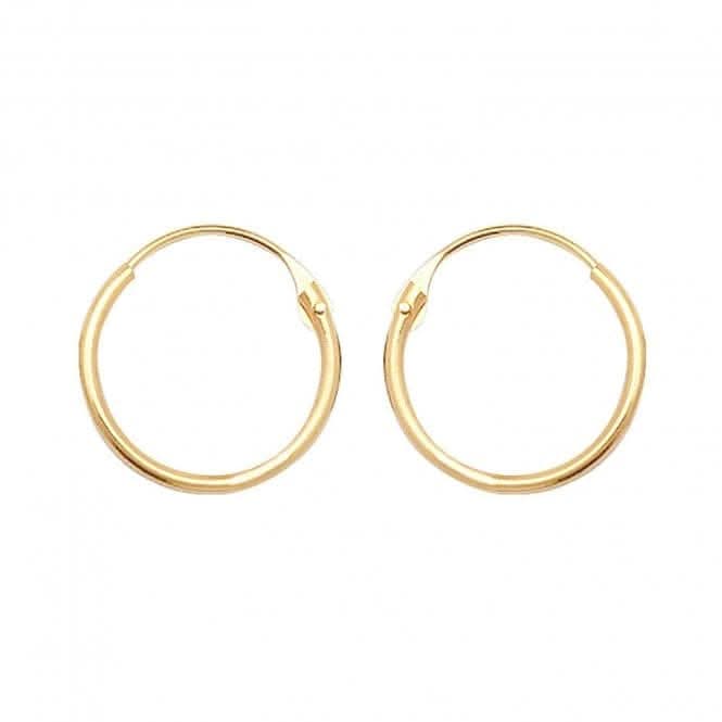 9ct Yellow Gold 09mm Hinged Sleepers ES315Acotis Gold JewelleryES315