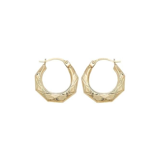 9ct Yellow Gold 10mm Creole Earrings ER453Acotis Gold JewelleryER453