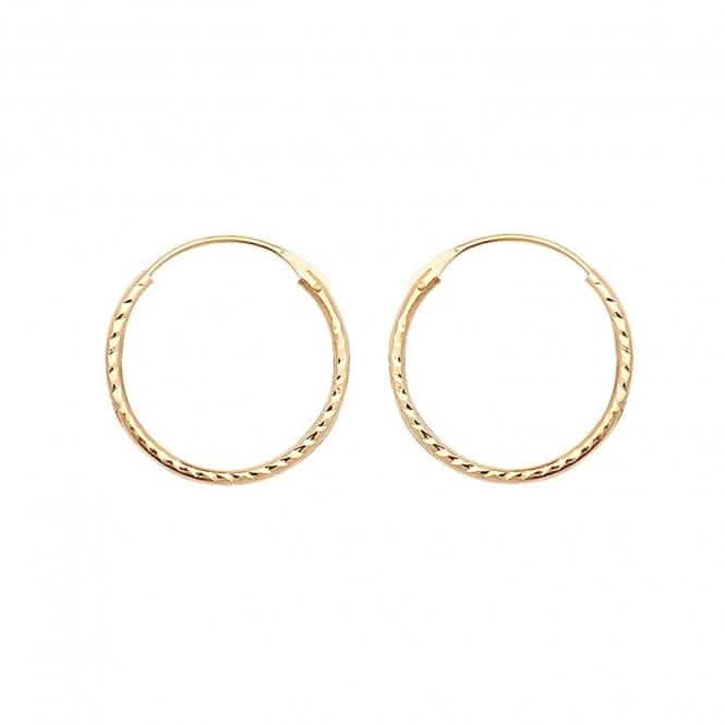 9ct Yellow Gold 10mm Dc Hinged Sleepers ES317Acotis Gold JewelleryES317