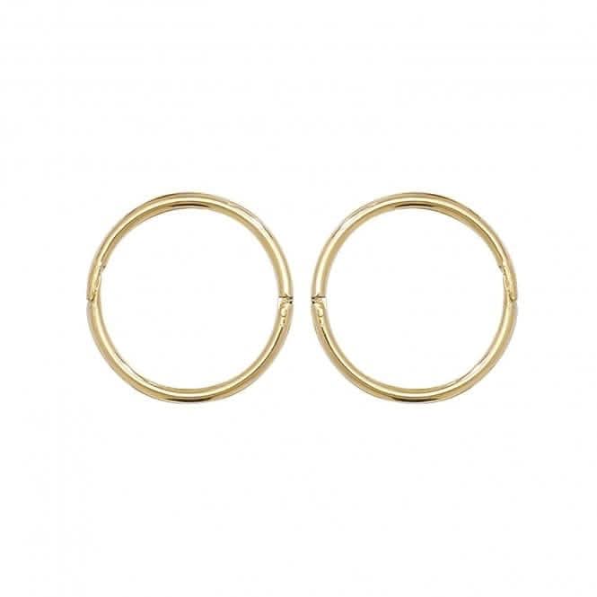 9ct Yellow Gold 10mm Hinged Sleepers ES144Acotis Gold JewelleryES144