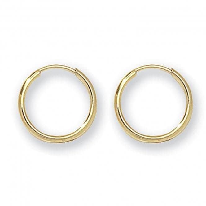 9ct Yellow Gold 10mm Sleeper Earrings ES110