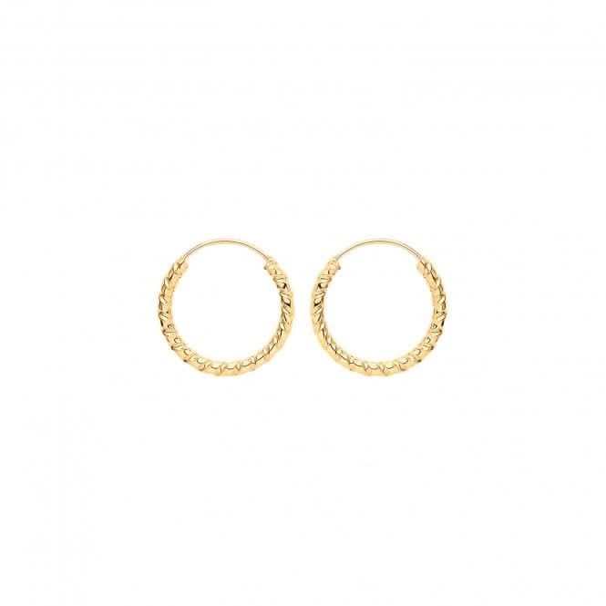 9ct Yellow Gold 11mm Twisted Sleepers ES180Acotis Gold JewelleryES180 - 09