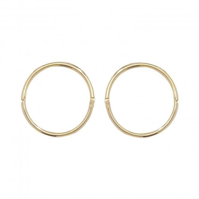 9ct Yellow Gold 12mm Hinged Sleepers ES145Acotis Gold JewelleryES145