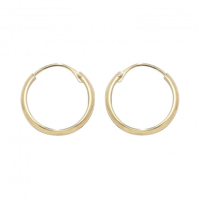 9ct Yellow Gold 12mm Sleepers ES153Acotis Gold JewelleryES153