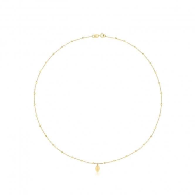 9ct Yellow Gold Beaded Necklet With Miraculous NK437