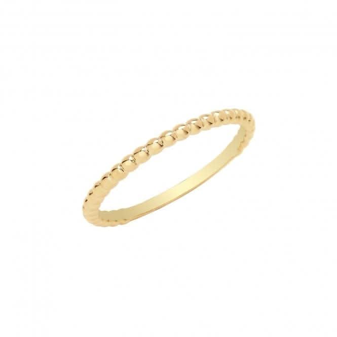 9ct Yellow Gold 1.6mm Bobble Ring RN1665