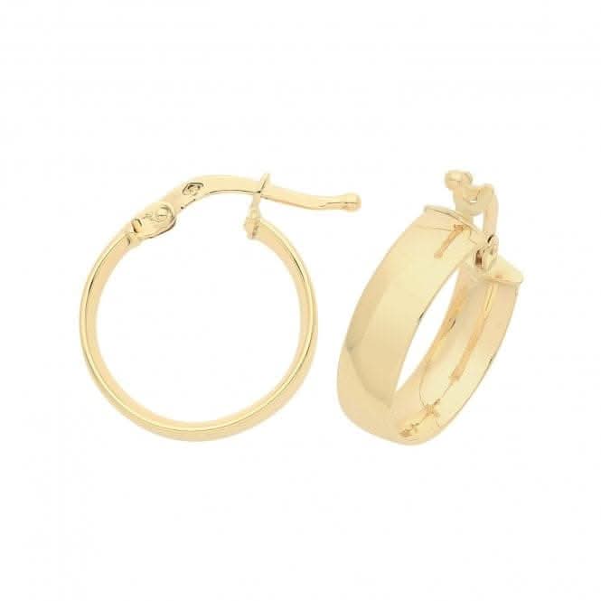 9ct Yellow Gold 20mm Hoop Earrings ER946