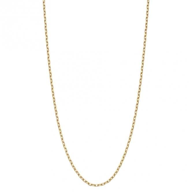 9ct Yellow Gold 22-24" Diamond Cut Trace Chain GN361