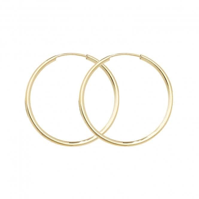 9ct Yellow Gold 22mm Sleeper Earrings ES114