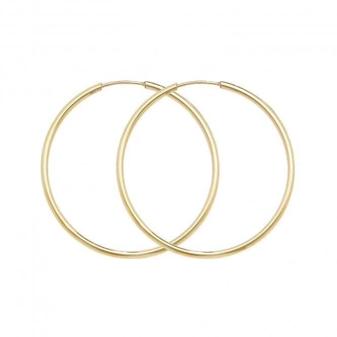 9ct Yellow Gold 27mm Sleeper Earrings ES115