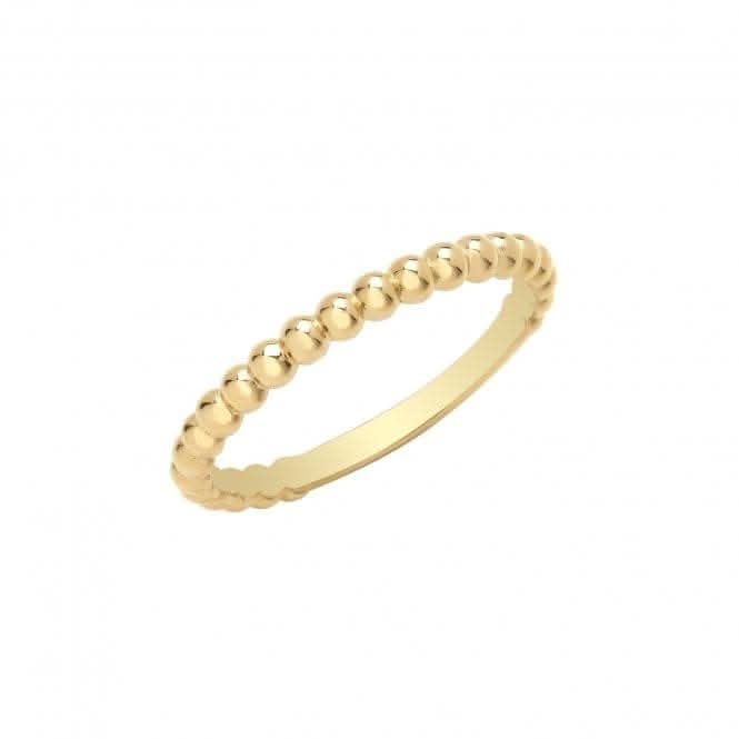 9ct Yellow Gold 2mm Bobble Ring RN1666