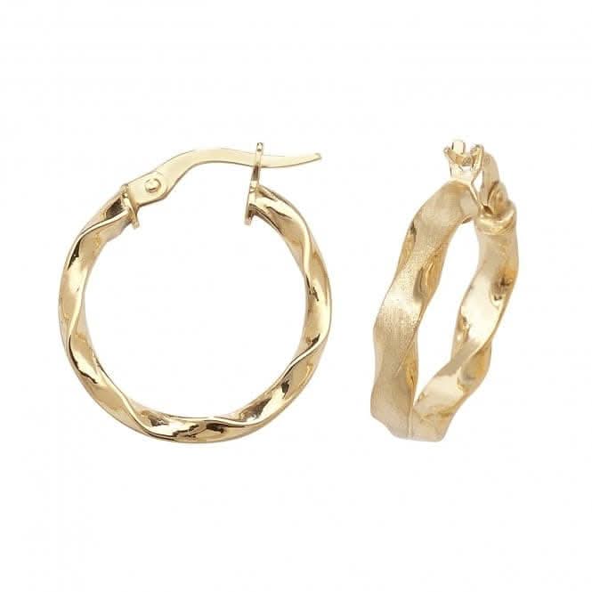 9ct Yellow Gold 50mm Hoop Earrings ER964