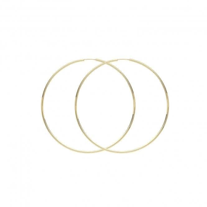 9ct Yellow Gold 55mm Sleeper Earrings ES117