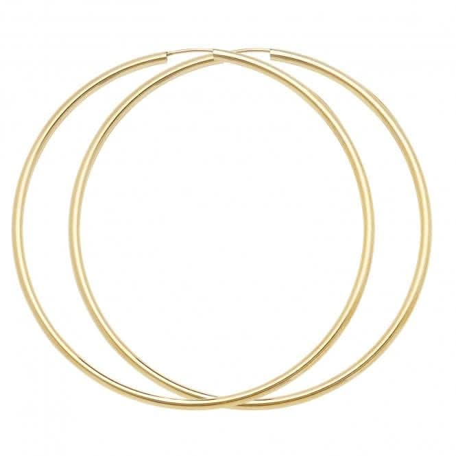 9ct Yellow Gold 55mm Sleepers Earrings ES125