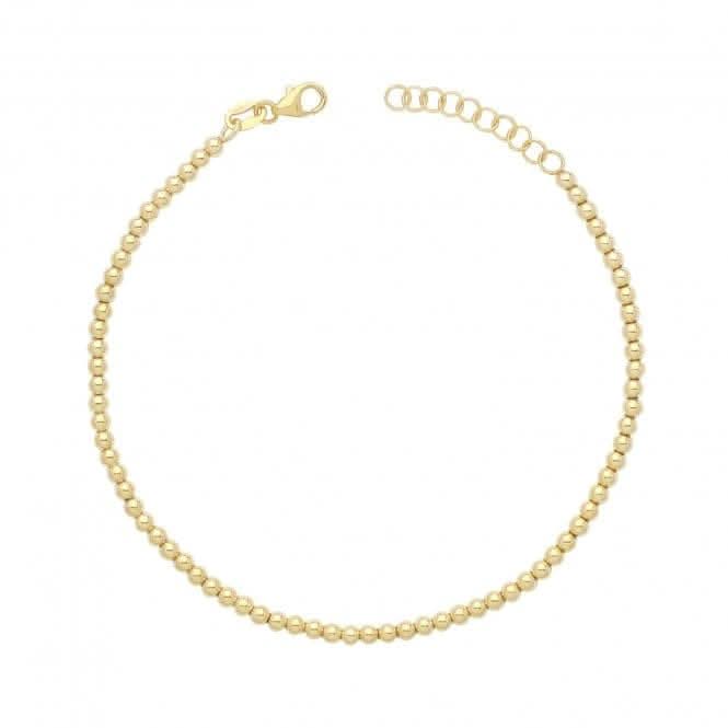 9ct Yellow Gold 7" Beaded Bracelet BR663Acotis Gold JewelleryBR663