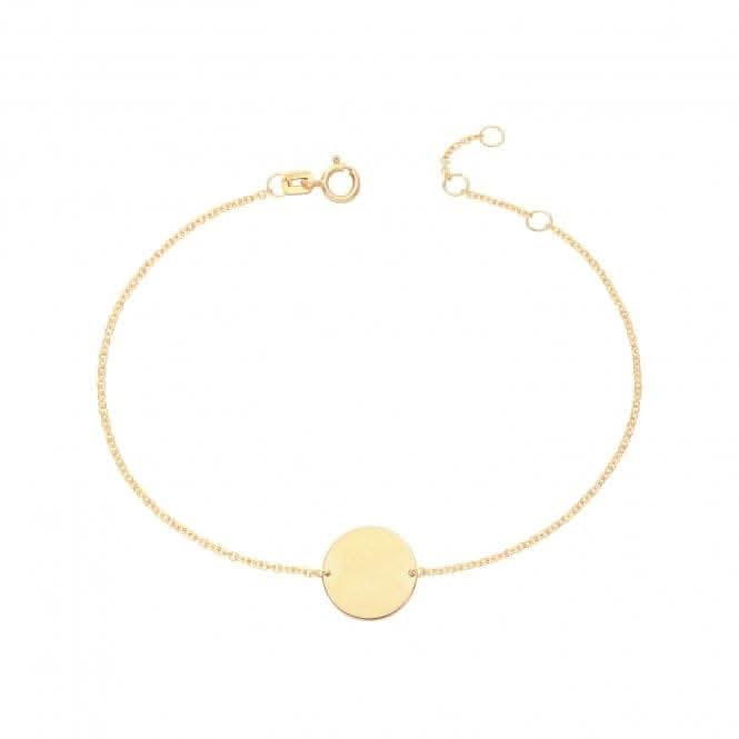 9CT Yellow Gold Disc ID Bracelet